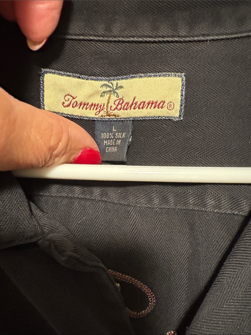 Tommy Bahama Men's Short-Sleeve Button-Down Shirt - Charcoal - Picture 3 of 3
